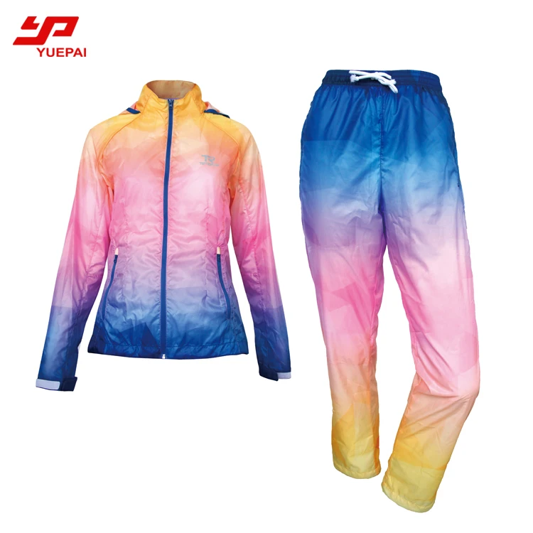 
100% polyester sport jackets women runner windbreaker design your own hiking clothing 