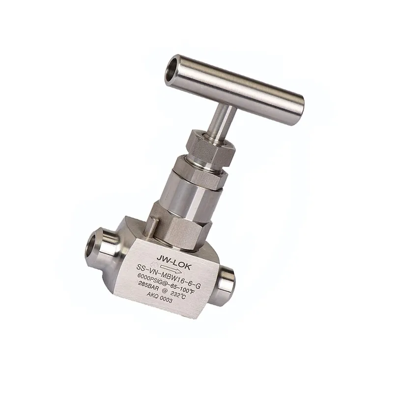 
Stainless steel forged angle type ferrule fitting needle valve 