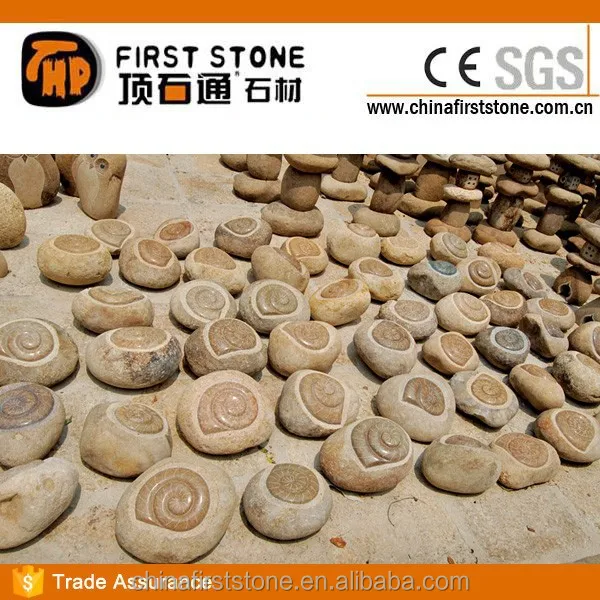 
Garden Decoration Natural River Stone Sea Snail Shell Carving 