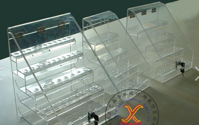 
acrylic cosmetic article organizer acrylic nail polish display racks 