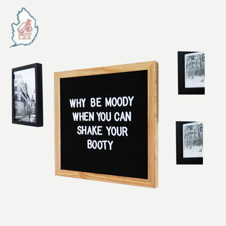 Felt Letter Sign Board 10 x 10 inches with plastic letters