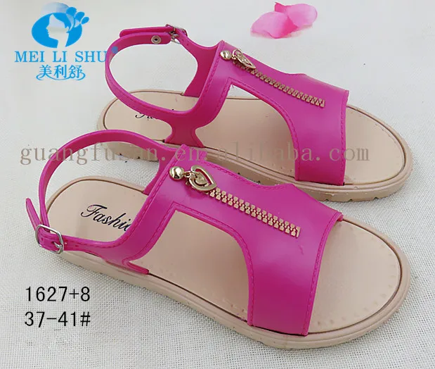 Durable PVC Flats Sandal Shoes Lady Flip Flop Sandal