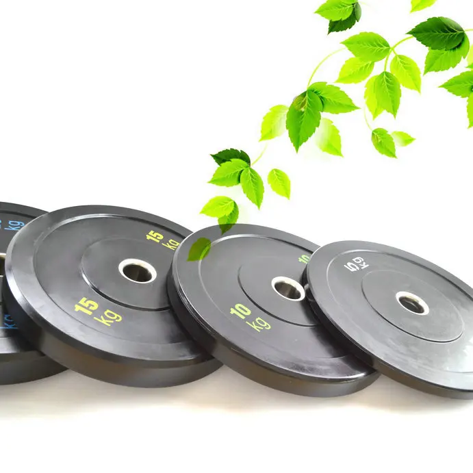 
black Rubber Coated bumper plate 