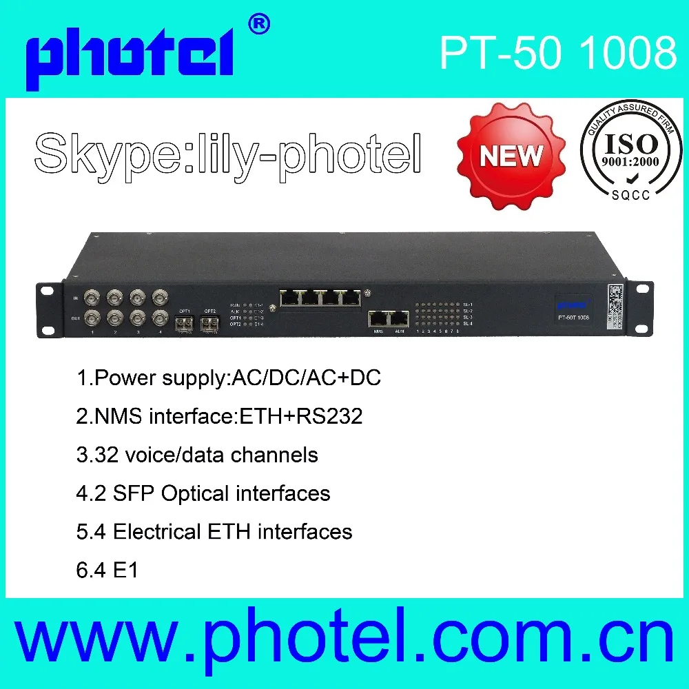
30 FXS/FXO/E&M+4E1+4ETH pcm multiplexer 1~30 channel 2/4 wire E&M to fiber optical 