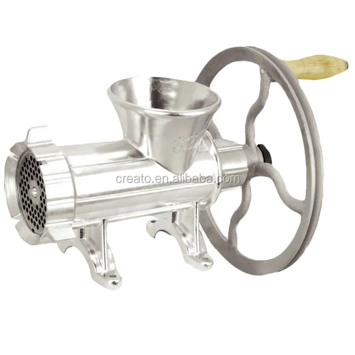 Hot sale Aluminum body hand operate meat grinder with pulley