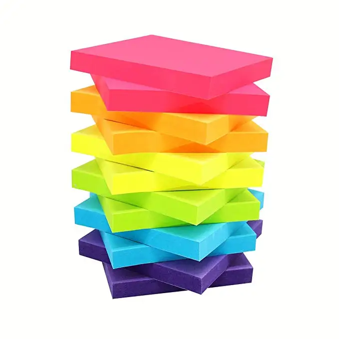 
Purple color for posting Neon Sticky Notes Sticks and Resticks, Call out Important Information, 3 in. x 3 in, 24 Pads/Pa 