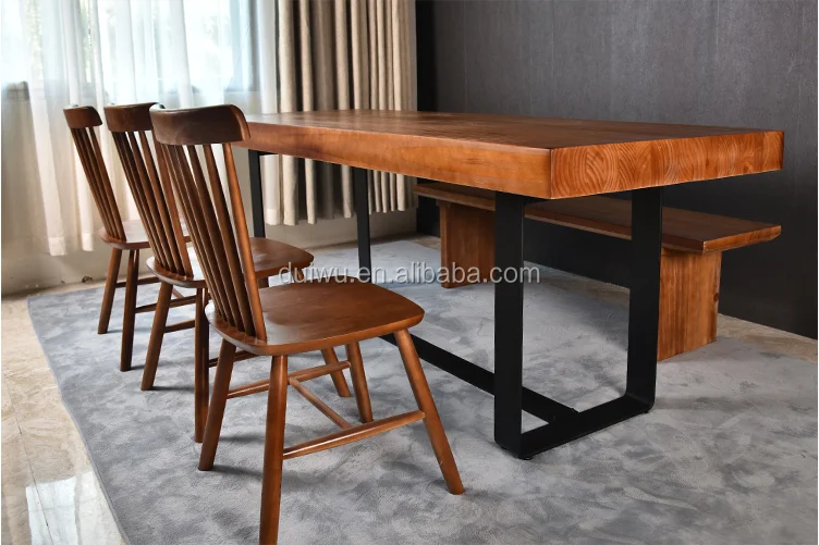 Foshan furniture custom vintage wooden big size dining table