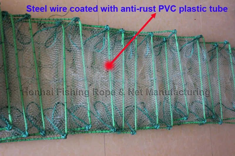 Manufacture crab crayfish trap cage  with frame length 38cm wide 25cmused in sea Lake River agriculture fishing trap