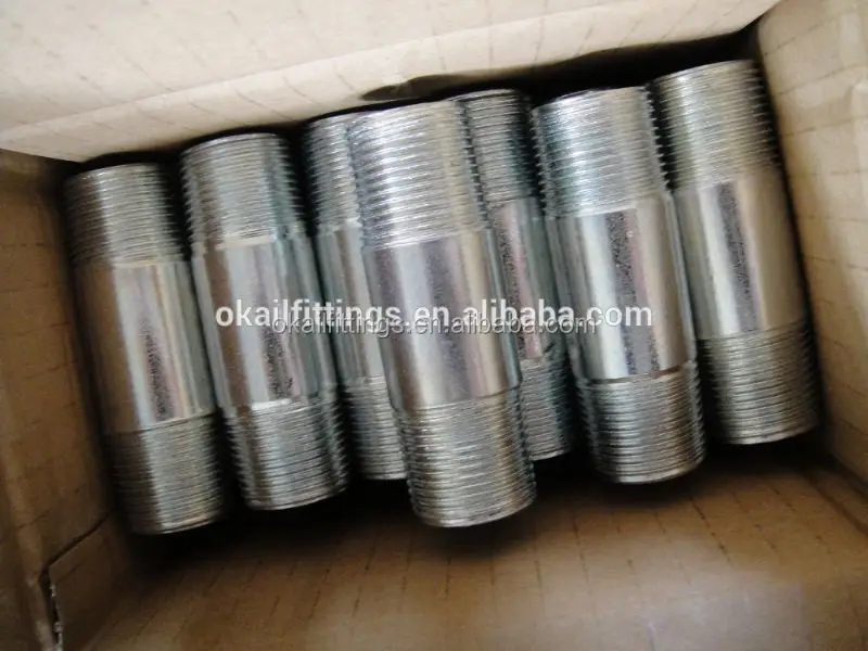 Steel rigid conduit nipple thread connector conduit fittings tube female thread nipple coupling