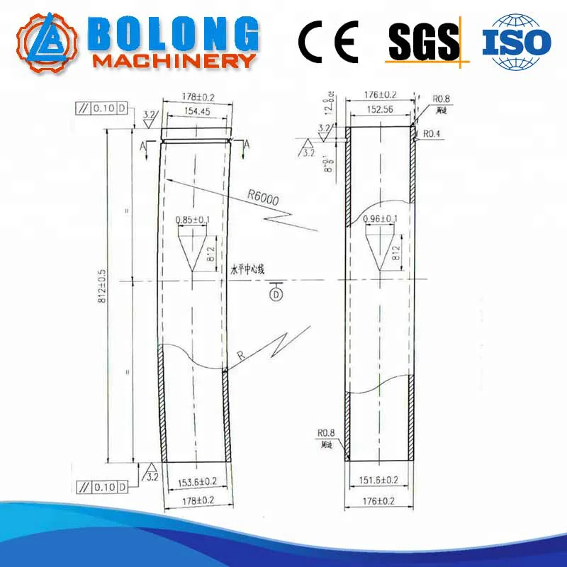 Copper tube mould for continuous caster for ccm
