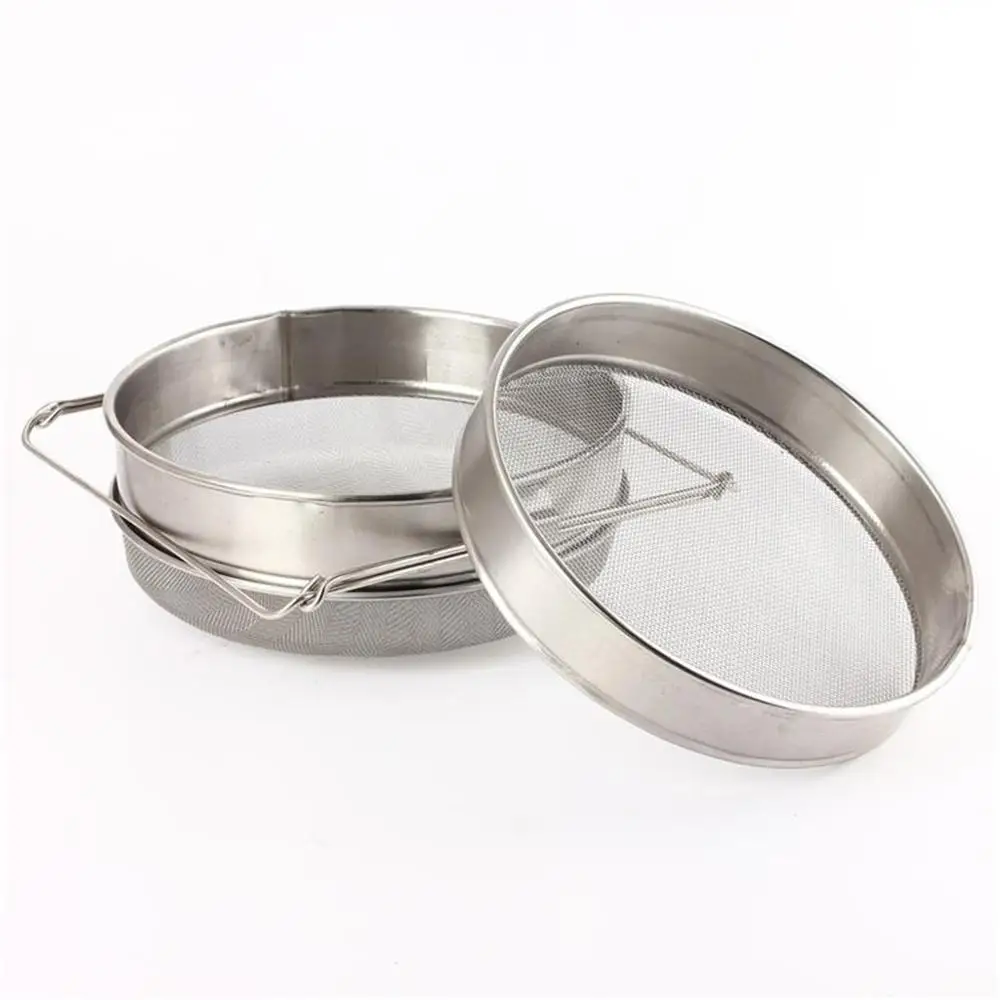 New Honey Strainer Double Sieve Stainless Steel Beekeeping Equipment