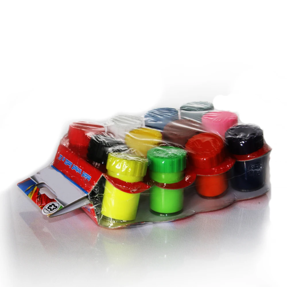 12x20ml acrylic color paint pots for kids art crafts
