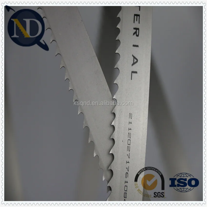 Customized regular and skip/hook tooth form of Band saw blade for cutting metal