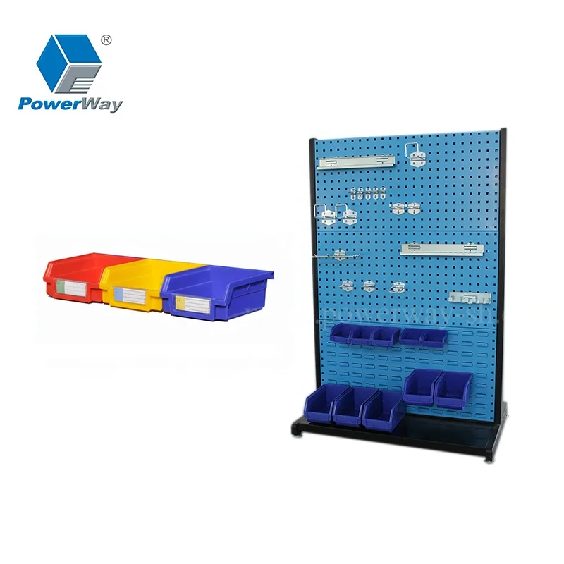 Powerway workshop spare parts storage bins organizer rack hand tool hanging rack