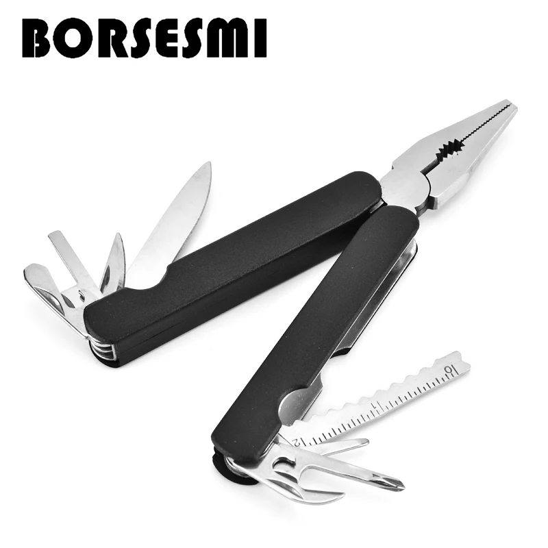 Top Combination kit tool Mini pocket multi-function pliers with knife portable folding stainless steel pliers for Camping