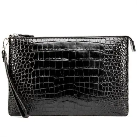 Large Capacity Alligator Envelope Clutch Bag, Business Portfolio Briefcase Large Wallet With Strap
