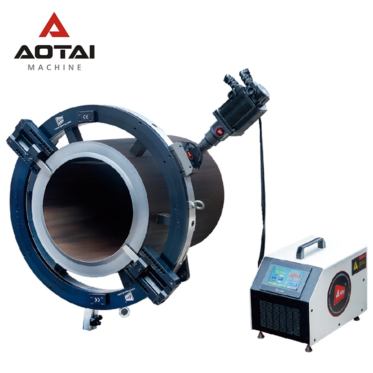 Electric orbital pipe split frame cold cutting and beveling or grooving milling machine