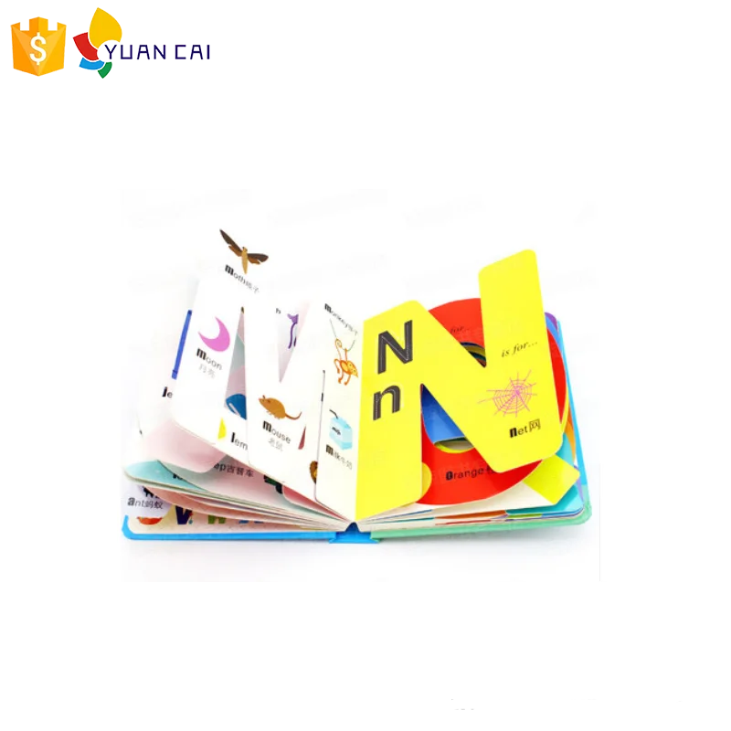 Custom number & letter shaped page book Printing My Awesome Alphabet Counting Book Die cutting children education book printing