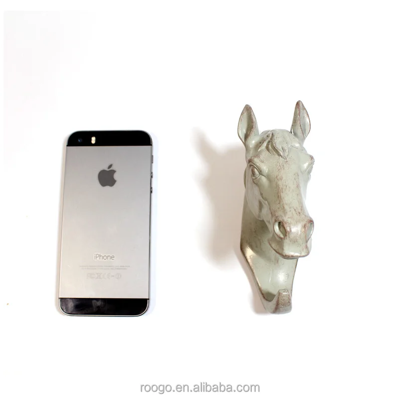 New style resin artificial horse head decorative bag holder hanging hooks for bags