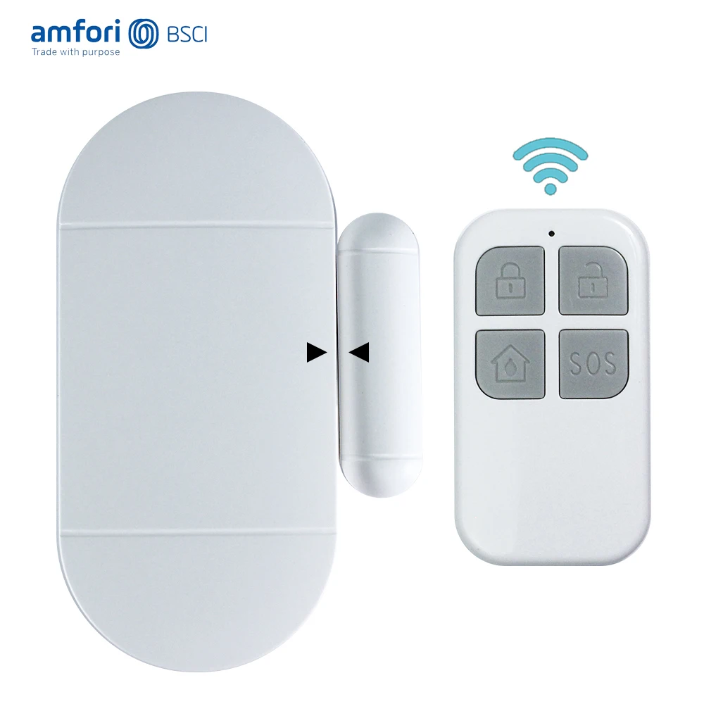 Wireless OEM Magnetic Security Alarm Window Door Open Sensor with Remote Control