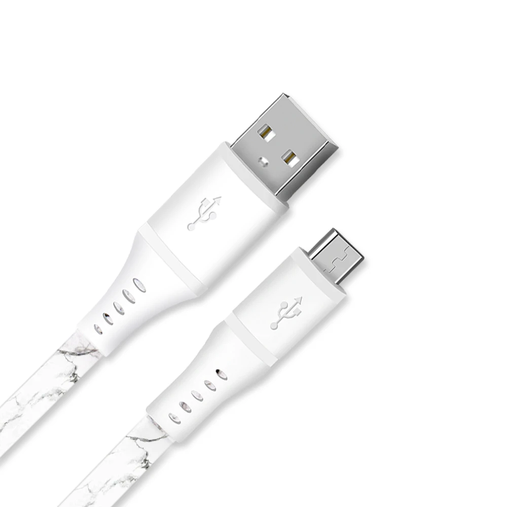 
Marble Usb Cable Flat Usb Cable Micro Usb Data Cable for android 