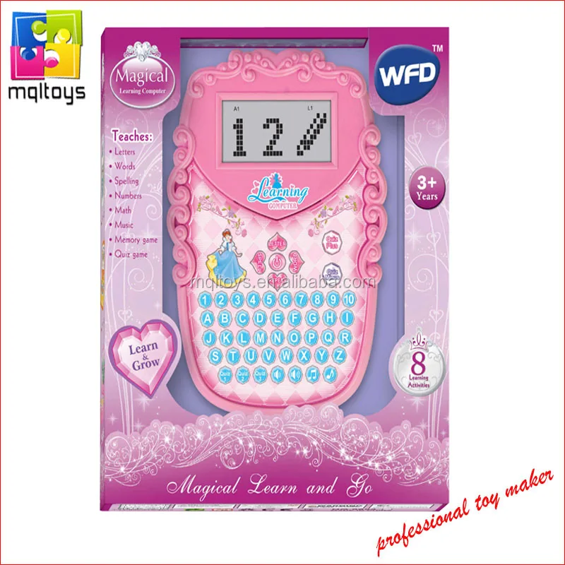 Pink mobile toy phone kid baby music learning study English