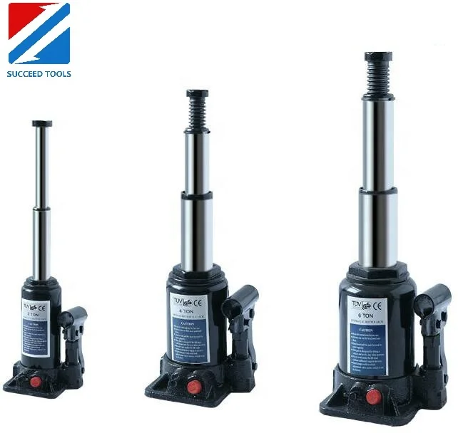 Auto Repair Double stages 12Ton Screw Hydraulic Car Bottle Jack with safty valve CE