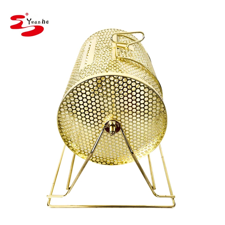 Small Professional Brass Plated Raffle Ticket Drum