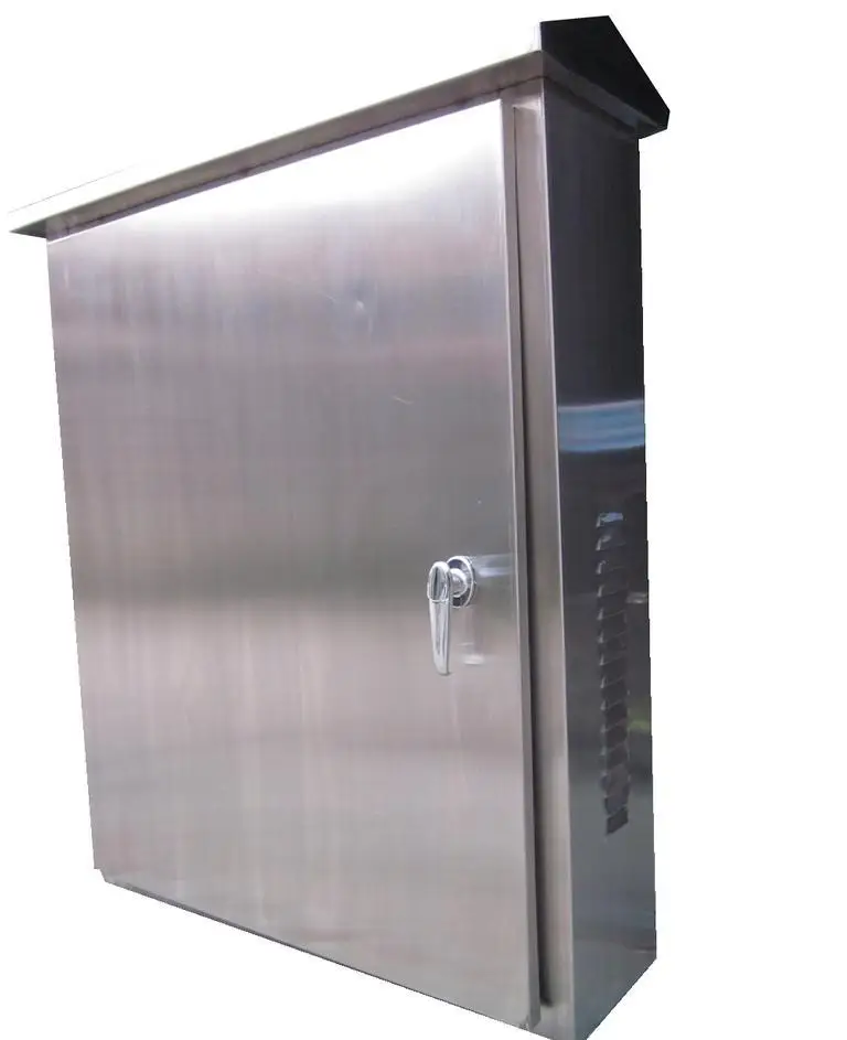 Custom IP65 waterproof stainless steel meter box electric cabinet with rain cap