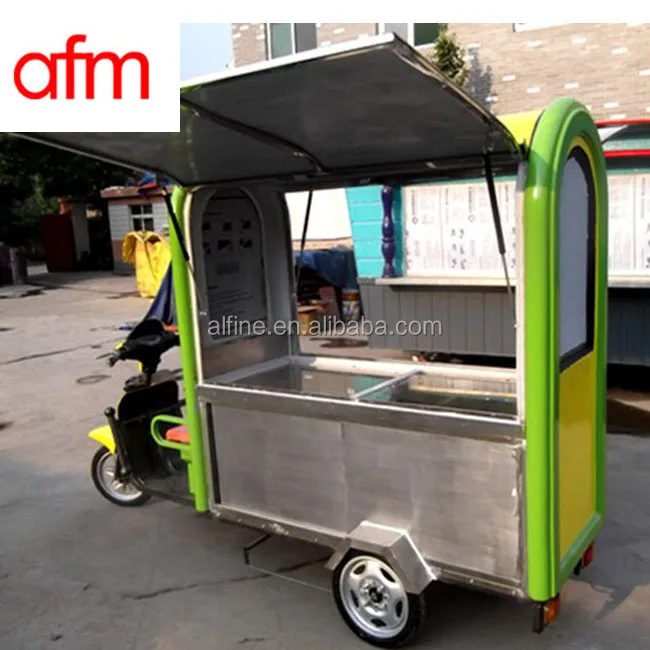 Durable Electric mobile bicycle food cart for sale