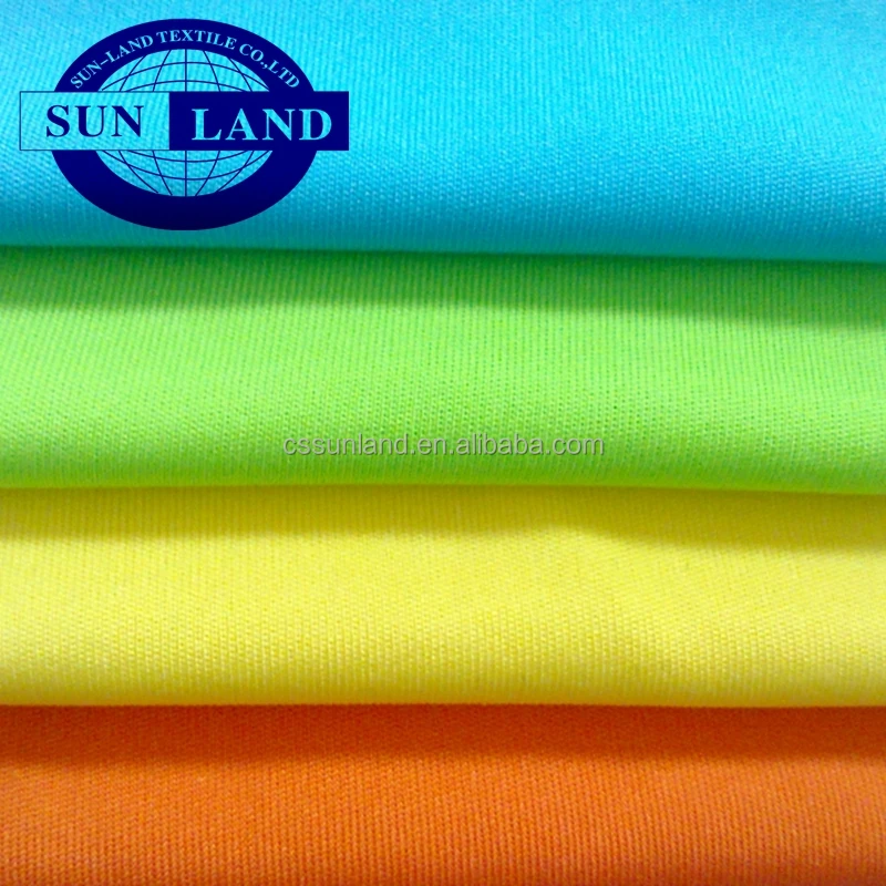 summer running boxing short pants lining sports t shirts material 100 polyester 75D72F weft knitting interlock fabric textiles