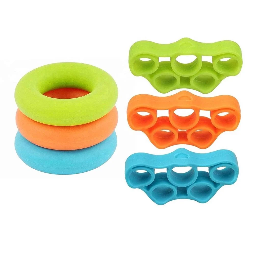 yoga silicone forearm trainer rings wrist hand grip silicone finger trainer exerciser stretcher