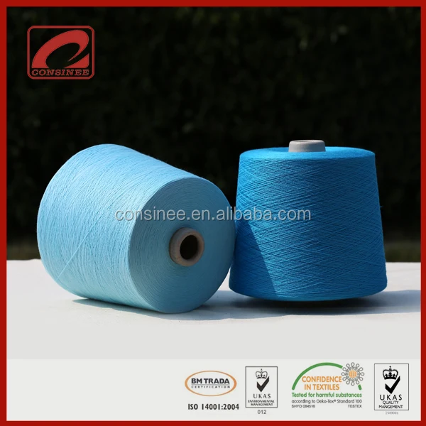 Wholesale order dyed yarn 2/48nm 60 cotton 20 viscose 15 nylon 5 cashmere yarn for machine knitting hot selling