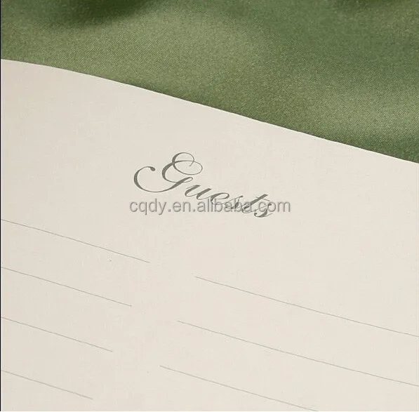 Western Plain Wedding guest book and pen set,ivory or white guest signature book and pen holder,wedding accessories