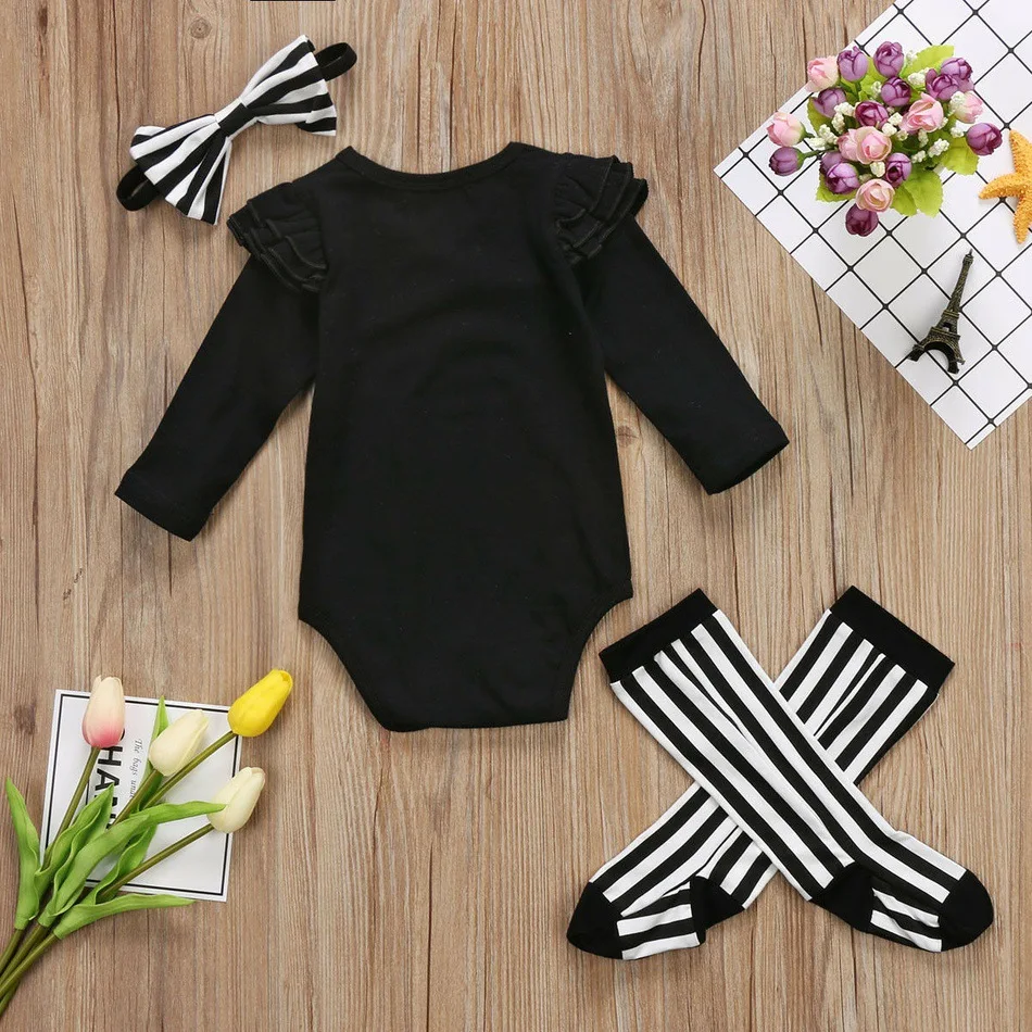 popular spring autumn snaps long-sleeved knitted cotton fabric one-piece jumpsuit beautiful newborn baby clothes for girls 2019