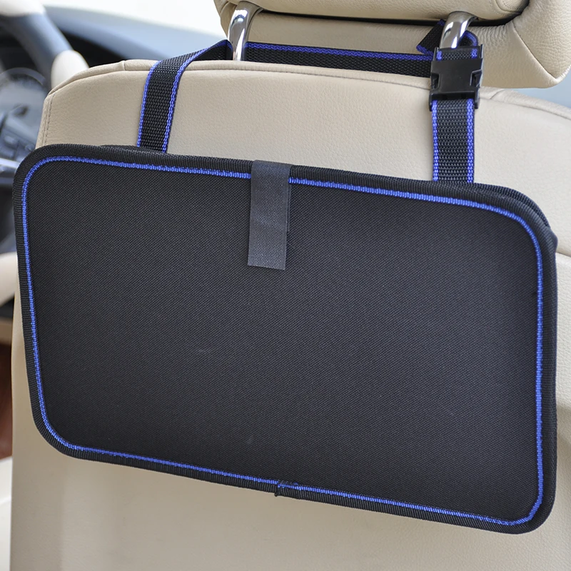 Premium Oxford 600D Foldable Car Back Seat Organizer With Tray