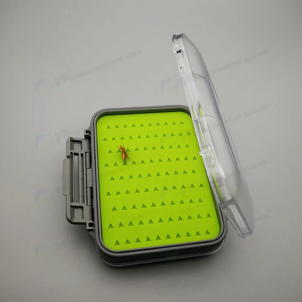 125*100*42mm fly fishing Double Side Plastic Waterproof silicone fishing lure package box