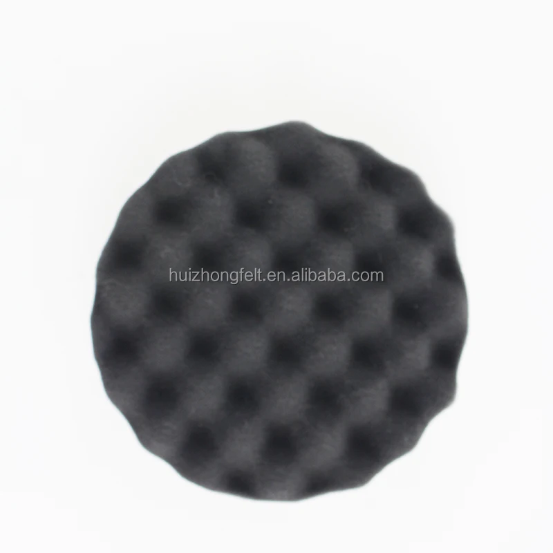 custom 3/4/5/6/7/8 inch self adhesive car wax polishing flat or wave sponge polishing pad buffing wheel
