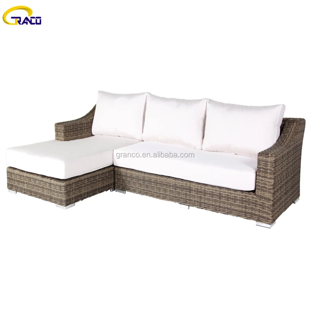 Удобная современная мебель в итальянском стиле садовая полукруглая плетеная L-образная для гостиной набор диванов