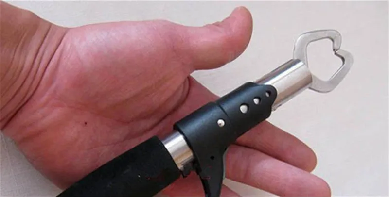 Portable Fish Gripper Stainless Steel Handle Grab Carp Fish Lip Grip Alicate De Pesca Fishing Tackle Tools