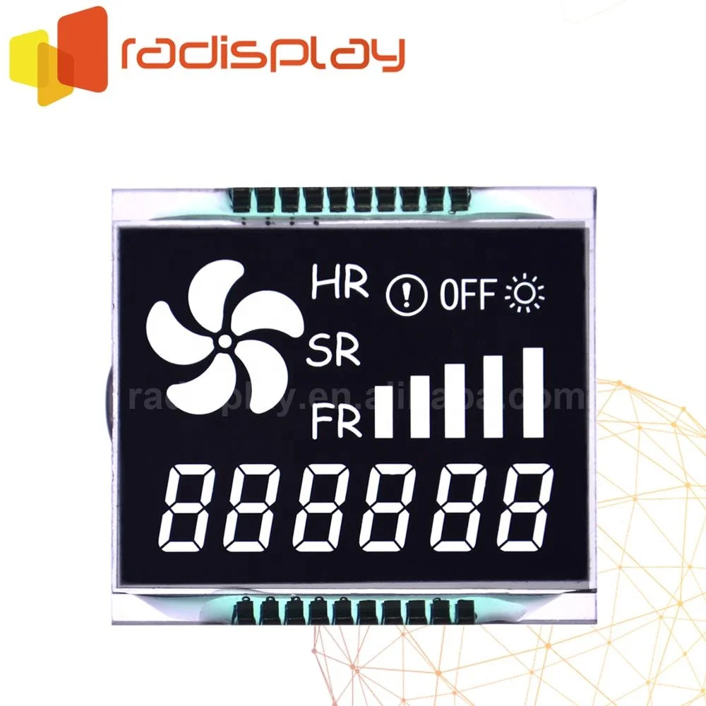 
7 segment Tn 6-Digits Temperature Lcd Display Module 