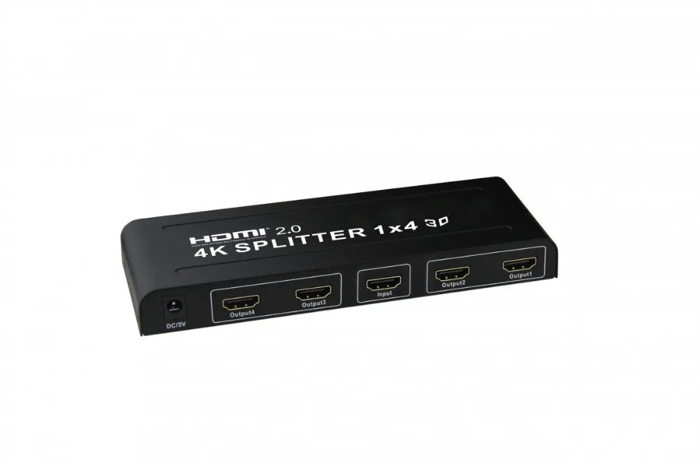 2.0 HDMI сплиттер 1х4 3D разрешение 3840х2160/60P