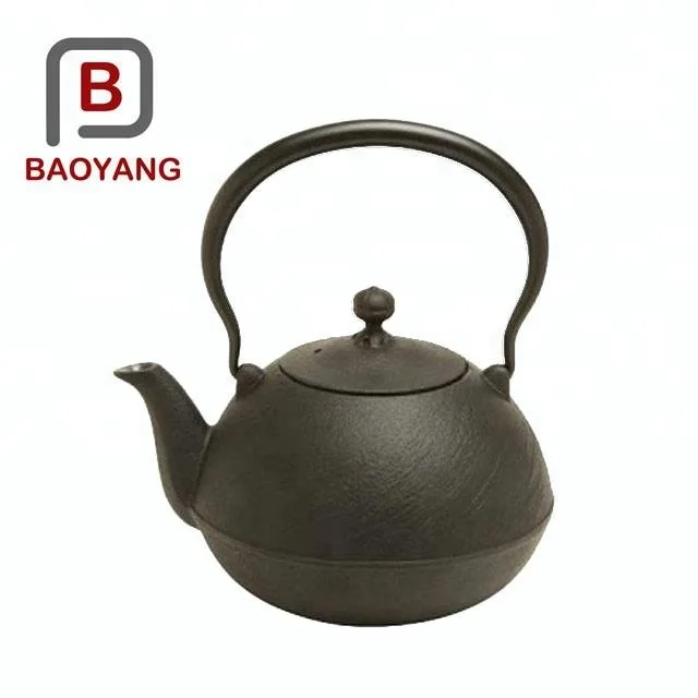 0.6L chinese cast iron teapot with brass handle