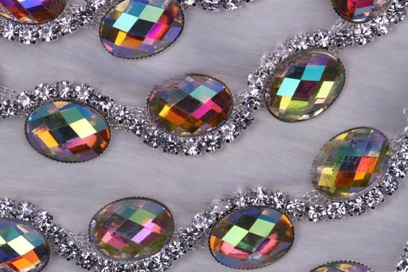 Wholesale Crystal Rhinestone Chain Trimming Bridal Sash Rhinestone Trim Applique Wedding Belt Garment Accessories RC70529