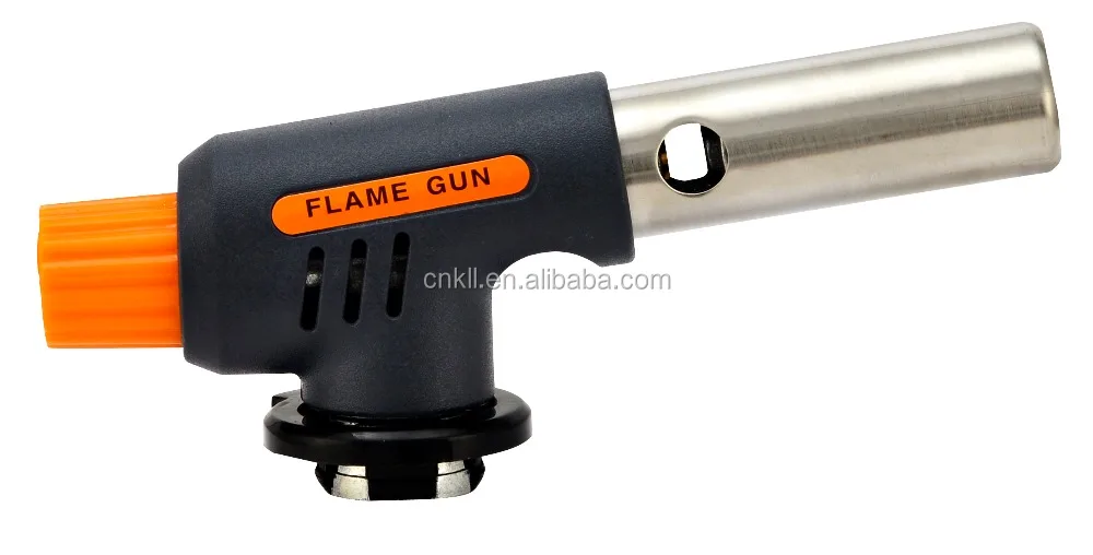 KLL9001D Popular in Europe Orange gray Color Customized portable micro blow gas torch flame gun  gas torch