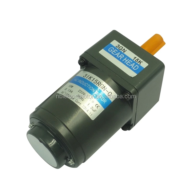 110v 220v 15w high torque low rpm ac gear motor