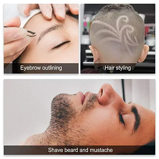 
Hairstyle Design Pen Razor Hair Tattoo Trim Mustache Face Eyebrow Styling Stainless Steel Razor Pen + Tweezers + 10 blades for M 