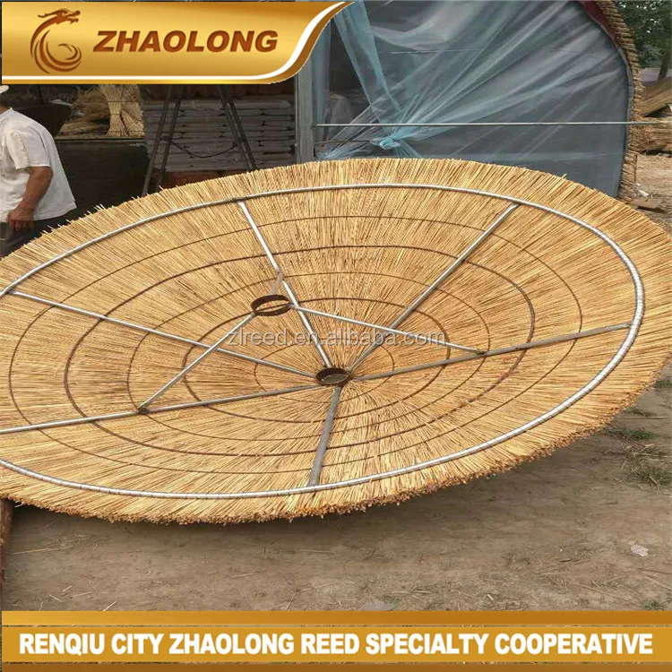 China beach umbrella custom natural reed umbrella