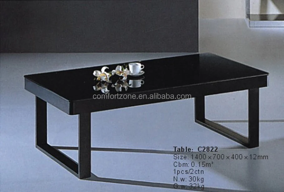 
C8043 cheap black metal leg mdf wood top coffee table for cafe 