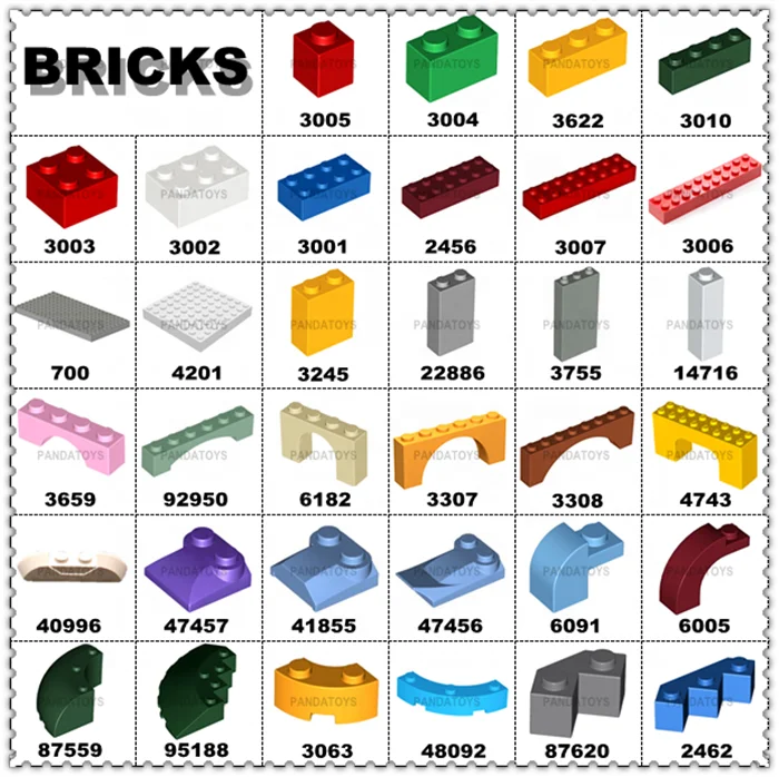 6rd+ children 1*3 Arch blocks Early educational toys Brain teaser games building block brick parts 1x3 Arch brick toys (NO.4490)